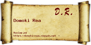 Domoki Rea névjegykártya